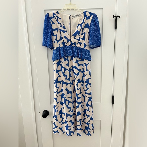 NWT Twisted Wunder abstract blue floral maxi dress - Picture 8 of 8